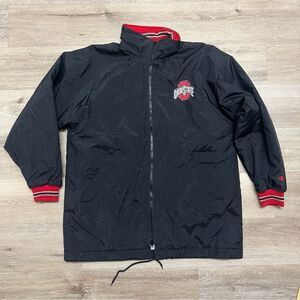 Vintage Champion Ohio State University Coat Jacket Quilted Puffer Mens Size XL